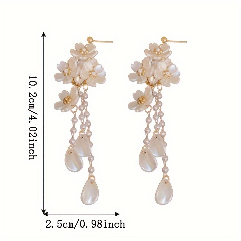 Flower Dangle Earrings Wedding Accessories